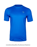 Kurzarm-Performance-Shirt Frauen Newton Kleidung Blau DJVHV41